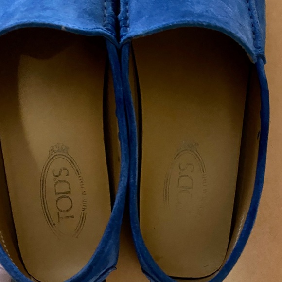 TOD'S Mens Blue Suede Driving Shoe - Picture 10 of 10